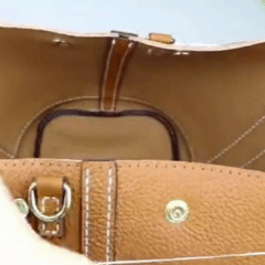 Hand-stitching a Daphne DIY leather bag kit