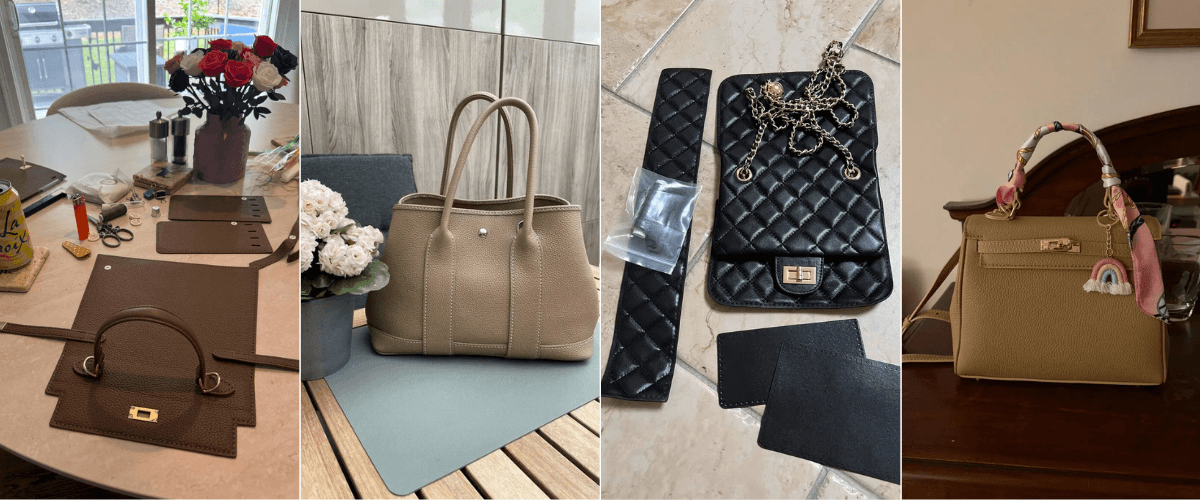 Kit Atelier DIY leather bag kits collage